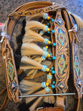 EXTRA SPECIAL Horse - Painted SW Horse Hair Tassels Headstall Bridle Breastcollar Set