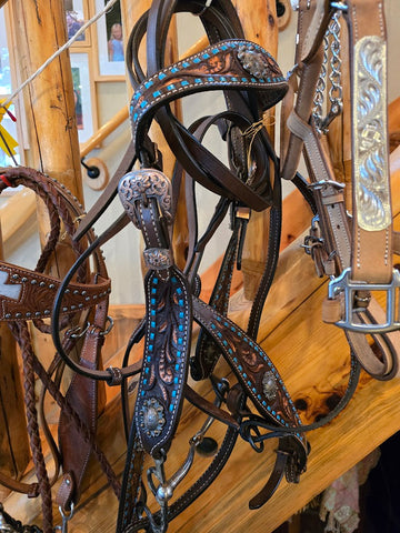 EXTRA SPECIAL Horse -   Headstall Bridle Breastcollar Set with Bit and Reins