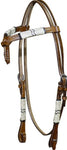 Horse - EXTRA SPECIAL Leather futurity knot headstall & rawhide braiding