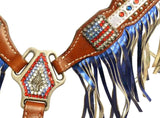 Horse - EXTRA SPECIAL - Patriotic headstall breast collar bridle set