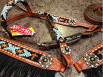 Horse EXTRA SPECIAL - Beaded Navajo headstall breast collar set