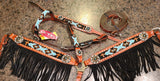 Horse EXTRA SPECIAL - Beaded Navajo headstall breast collar set