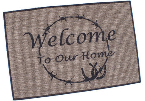 "Welcome To Our Home" floor mat