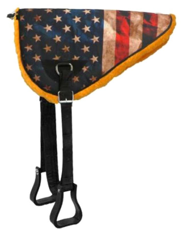 American flag design bareback saddle pad