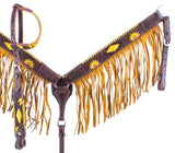 Horse EXTRA SPECIAL - Hand Painted Sunflower Headstall Breast collar Bridle Set