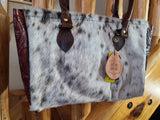 Purse - Brown & White Hair on Cowhide Shoulder Bag