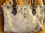 Purse - Brown & White Hair on Cowhide Shoulder Bag