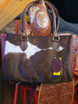 Purse - Brown & White Hair on Cowhide Shoulder Bag