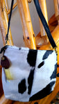 Purse - Klassy Cowgirl Black & White Hair on Cowhide Shoulder Bag