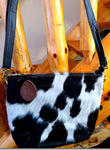 Purse - Klassy Cowgirl Black & White Hair on Cowhide Shoulder Bag