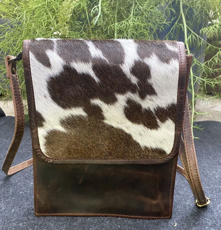 Purse - Leather Crossbody Bag with hair on cowhide – Horse Pony