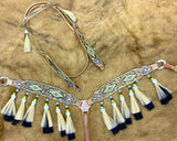 EXTRA SPECIAL Horse - Painted SW Horse Hair Tassels Headstall Bridle Breastcollar Set