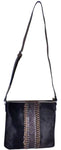 Genuine Leather Crossbody Bag with Cowhide Purse