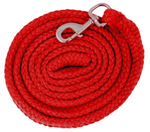 Equi-Sky Braided Cotton Lead With Bolt Snap - 9 Feet RED